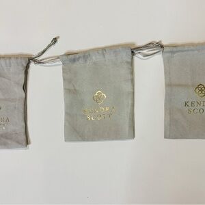 Kendra Scott Set of 3 Jewelry Pouches with Gold Logo